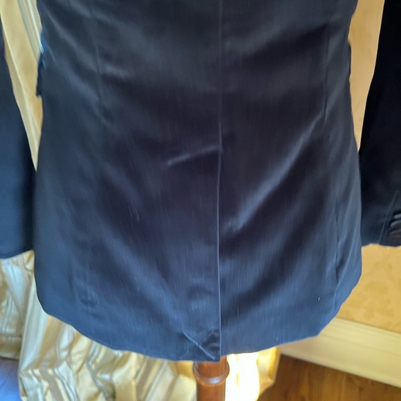RACHEL ZOE BLACK VELVET TAILORED BLAZER W/satin trim size 6 - Picture 5 of 9